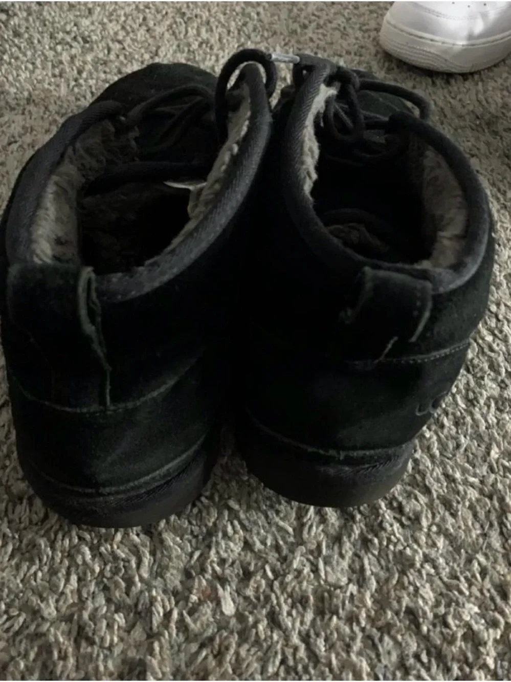 Men's Black Suede Lace-Up Casual Boots